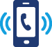 Mobile phone icon indicating remote access to timesheets.