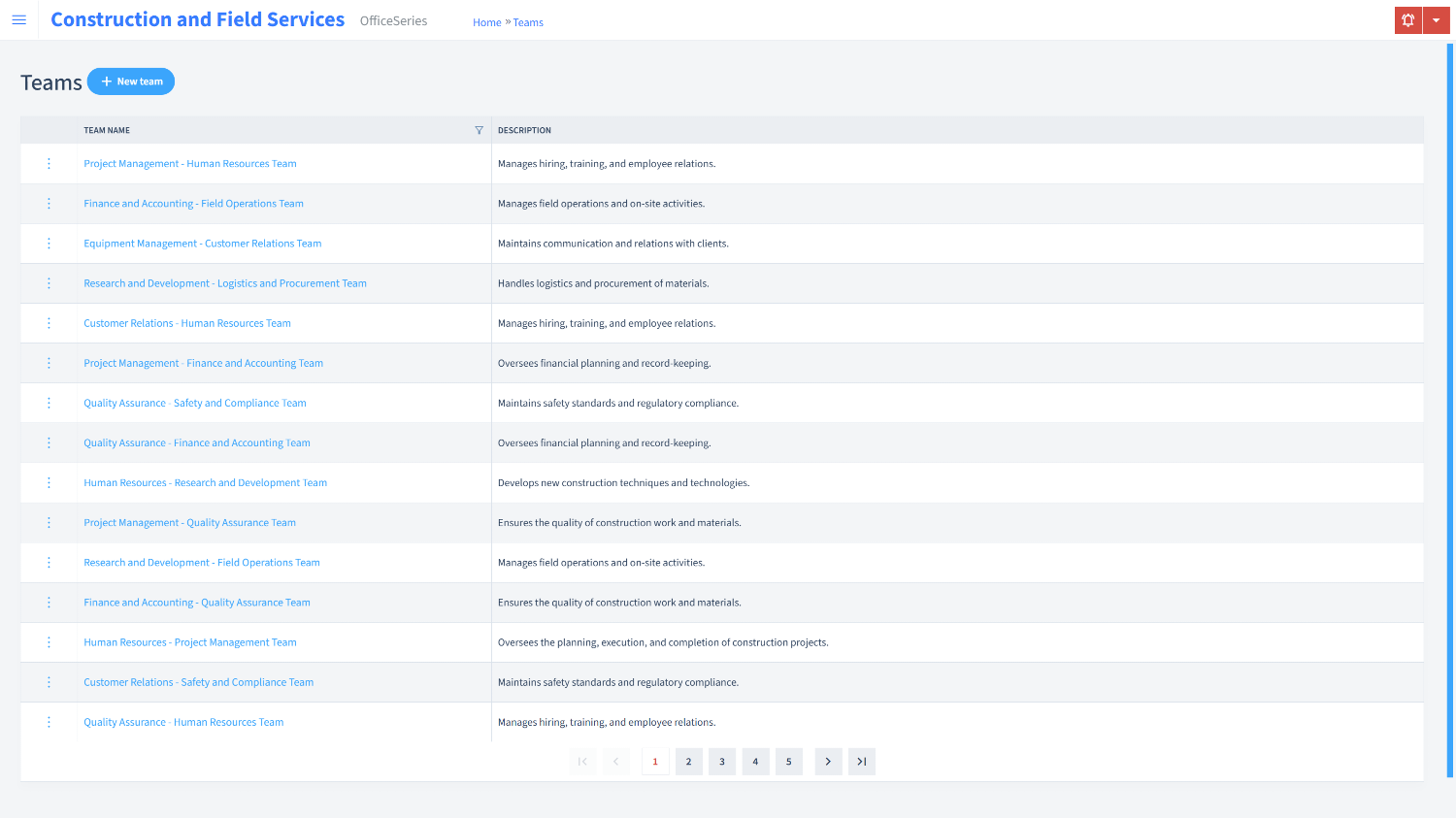 Construction And Field Services Timesheet Teams