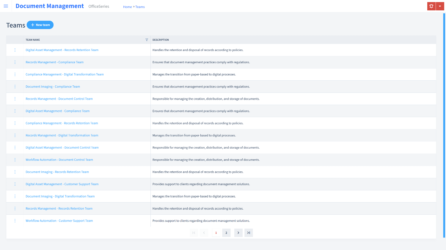 Document Management Timesheet Teams