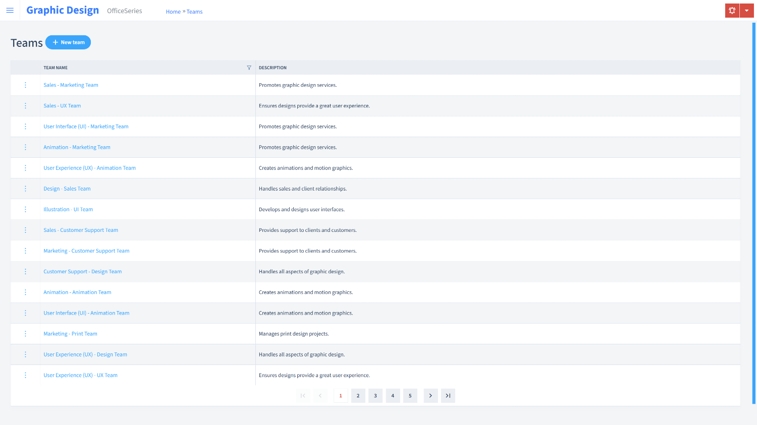 Graphic Design Timesheet Teams