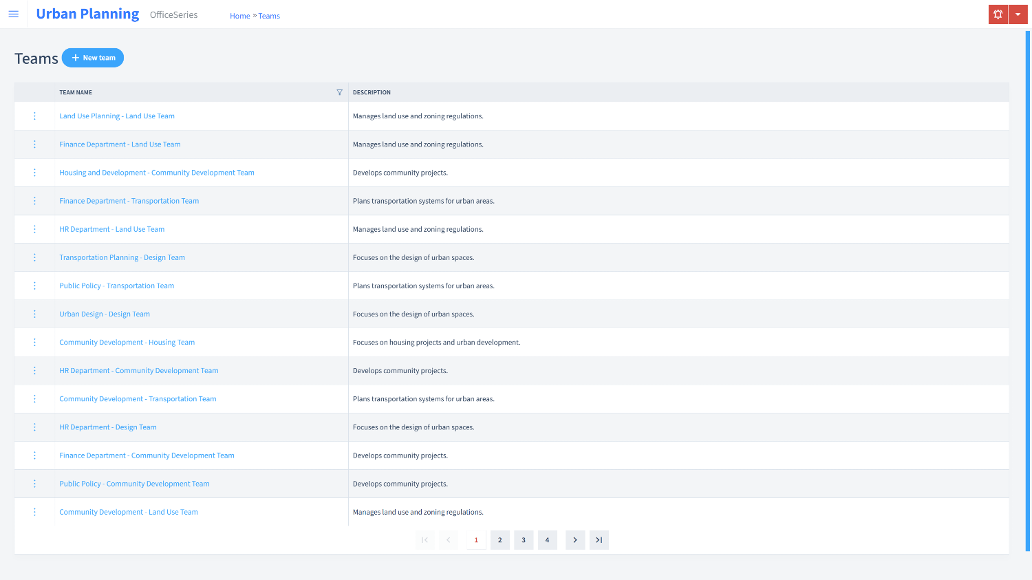 Urban Planning Timesheet Teams