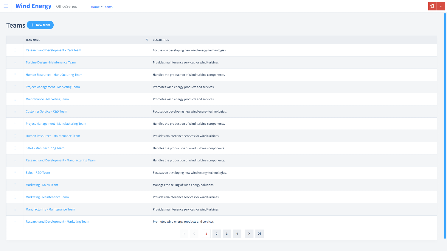 Wind Energy Timesheet Teams